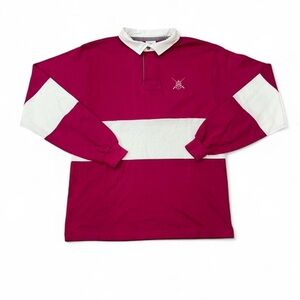 Ruck it Vintage Pink & White Rugby Style Polo